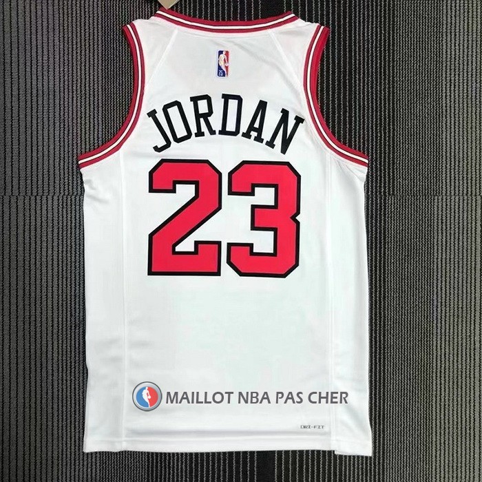 Maillot Chicago Bulls Michael Jordan NO 23 Association 2021 Blanc